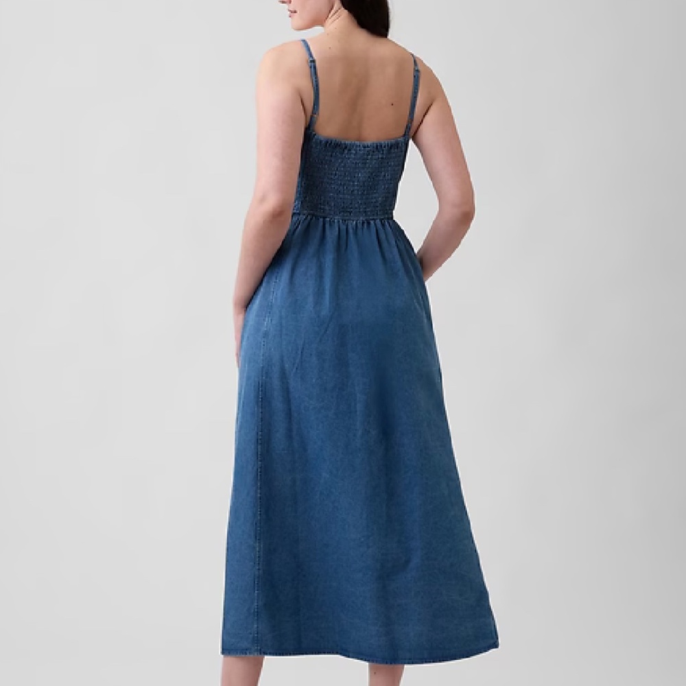 GAP DENIM Sweetheart Maxi Dress Size L - Picture 2 of 7